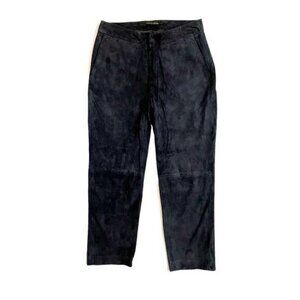 Sharon Roth Hand Tailored Womens 100% Leather Pants Black Size 34